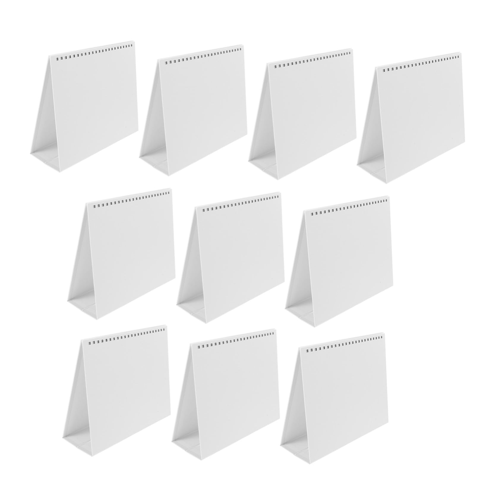 Blank Inch Desk Calendar Base 10pcs with Spiral Binding