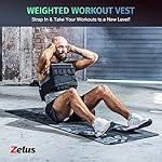 ZELUS 23lb/ 30lb/ 60lb Weighted Vest with Adjustable Weights for Exercise, Weight Vest for Men, Workout Vest for Home Workouts Cardio Strength Training Weight Loss - Image 2