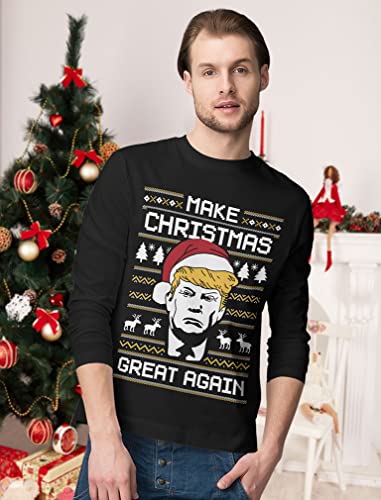 Tstars Make Christmas Great Again Sweatshirt Trump Ugly Xmas Sweater Style Long Sleeve3