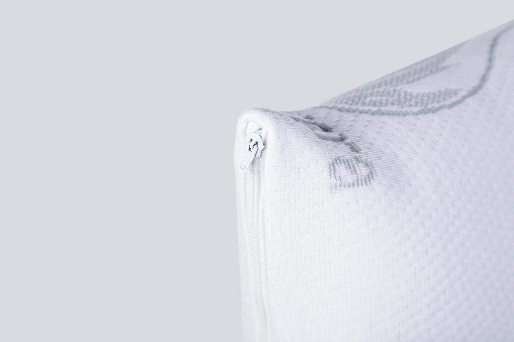 SABANALIA Pack 2 Almohadas Viscoelásticas Aloe Vera Cama 75 | Doble funda: exterior Aloe Vera con cremallera + interior protectora. Altura 14 cm. Medida 75x40 cm.