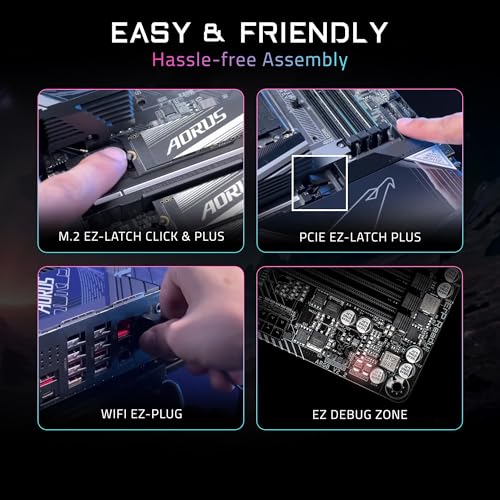 Image of GIGABYTE B850M Eagle WIFI7 AMD AM5 mATX Motherboard, Support Ryzen 9000 /8000 /7000 Series, DDR5, 8+2+2 Power Phase, 2X M.2, PCIe 5.0, USB-C, WiFi 7, 2.5GbE, EZ-Latch, 5-Year Warranty