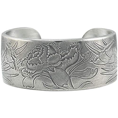 Pewter Flower of The Month Bracelet - Jan