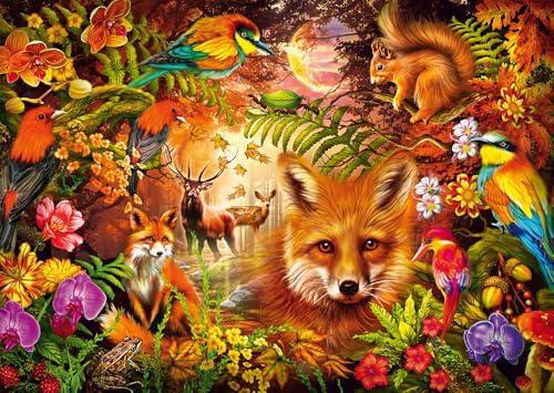 Schmidt Spiele 59795 Fleurs, Fourrure et Plumes, Puzzle 1000 pièces