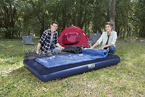BESTWAY Colchão Inflável Casal Double Flocked, 1.91 M X 1.37 M X 22 Cm, 67002, Multicor
