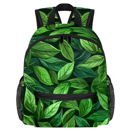 Sac à dos pour enfant préscolaire fille et petit garçon style moderne feuilles