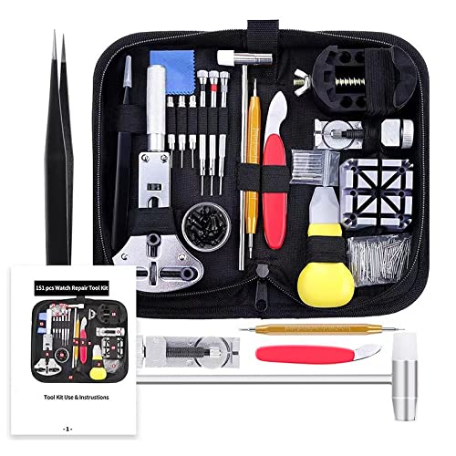 YongNuo Watch Repair Kit,151 pcs Watch Tool Kit,Watch Band Tool Kit,Watch Battery Replacement Tool Kit, Watch Back Remover Tool, Spring Bar Tool with black Carrying Case And Instruction for use, (B0BY5GSM9T) Amazon Price History, Amazon Price Tracker