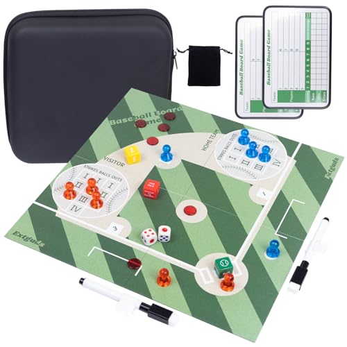 Juego de mesa baseball plegable con dados magnéticos miniatura 1