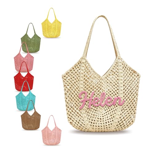 Bolso de playa tejido a ganchillo personalizado, ligero, para verano, fiesta de despedida de soltera, vacaciones y viajes miniatura 1