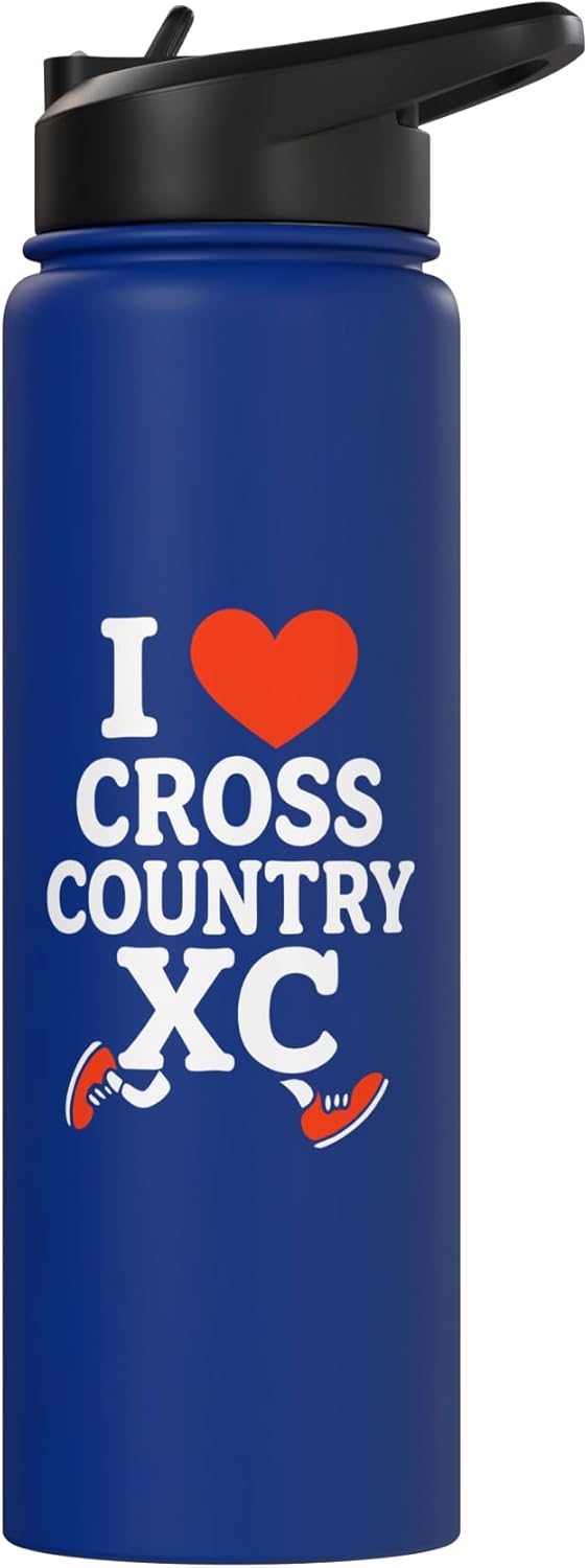 Cross Country Running Design for a XC Country Runner Stainless Steel Insulated Water Bottle