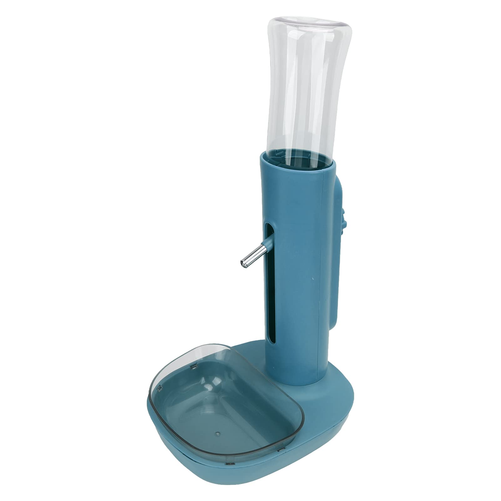 Dispensador de agua para mascotas de 680 ml, cuenco desmontable de altura ajustable, antideslizante, alimentador de agua automático para perros y gatos para mascotas en el hogar, (Azul)