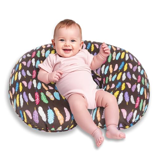 Image of x-vesolje Nursing Pillow, Breastfeeding Pillow with Removable Cover, Ergonomic Breast Feeding Pillow, Baby Feeding Support Pillow for Mom Easier Breastfeeding- Original Size /Feather