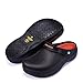 YOWESHOP Slip Resistant Chef Clog - Kitchen Non Slip Work Shoes Black for Men Women