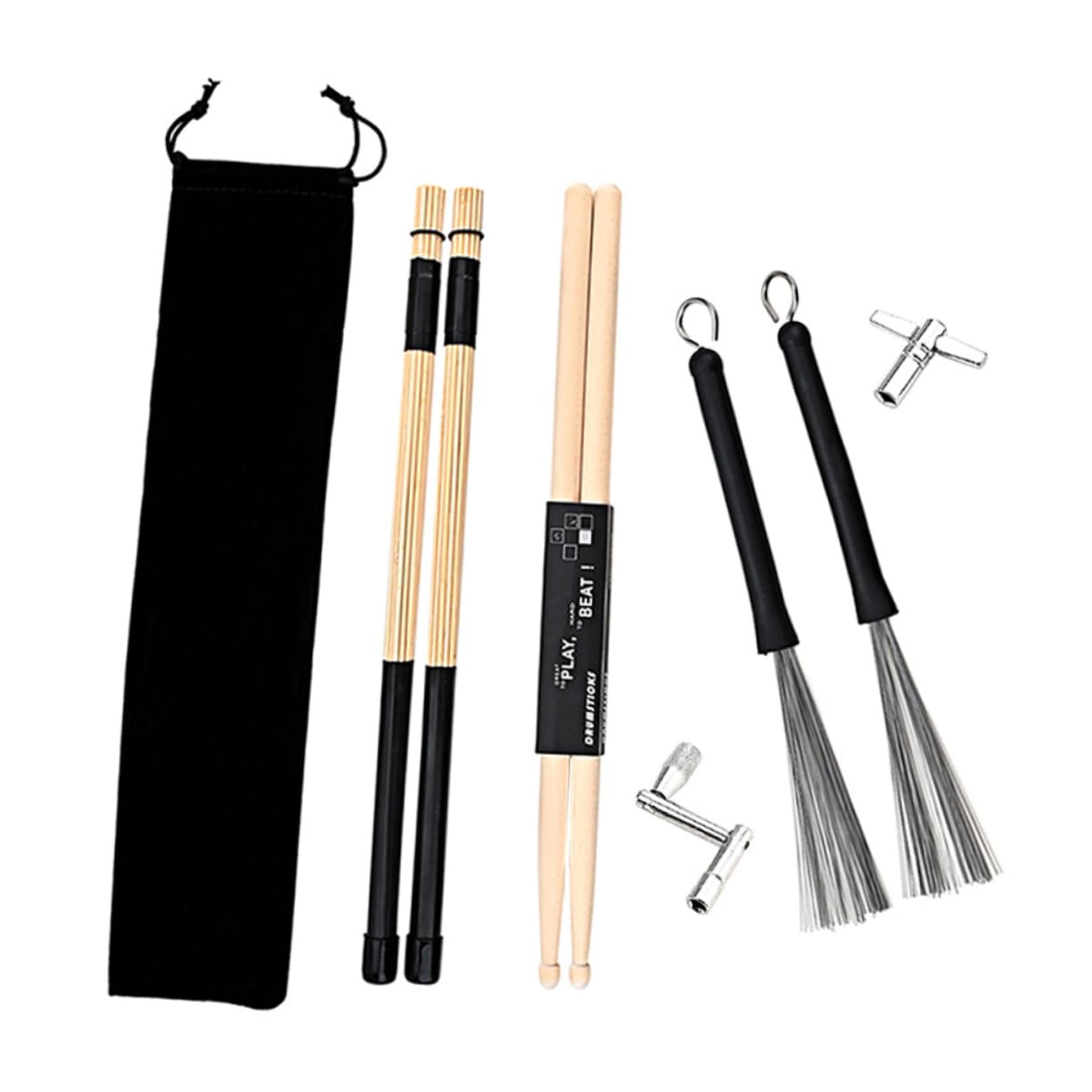 Abaodam Kit Accordatore Per Batteria Multiuso 1 Set Di Accessori Per Batteria Spazzola Per Esercitarsi