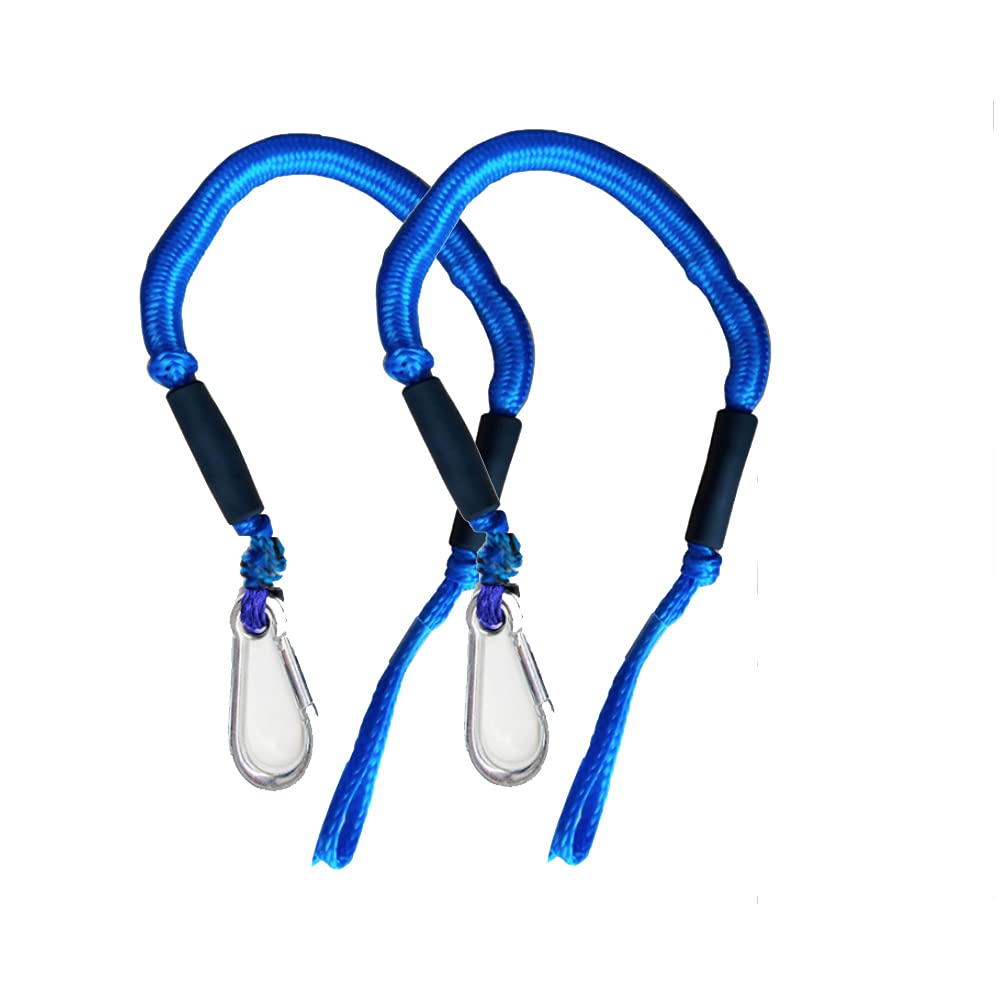 Jfgctyhxy Blu 2Pcsset Bungee Dock Line 4 Ft 2 Ropes Rope Cord Dockline(Blu)
