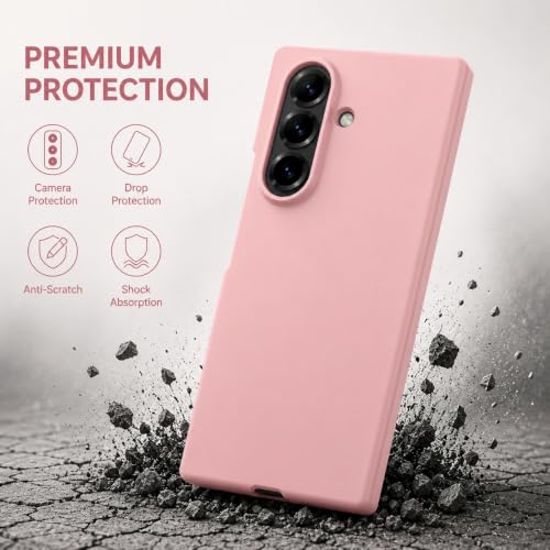 Image of amazon basics Slim Matte Hard PC Back Cover Case for Samsung Galaxy Z FOLD 8 Ultra with Integrated Hinge Protection and Smooth Anti-Fingerprint Finish (Midnight Pink)