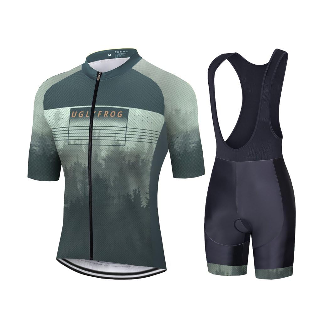 UGLY FROG Bike Wear Radsport Bekleidung Herren MTB Triathlon Tri Suit Schnell Trocknender Skinsuit Atem Triathlon Rennanzug Kurzarm/Lange Ärmel Summer Style