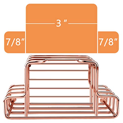 Linkidea Ventilated Toothbrush Holder For Bathroom, Stainless Steel Tooth Brush Stand For Electric Toothbrush, Toothpaste, Razor, Wall Mount/Vanity Countertop 3 Slots Organizer (Rose Gold) #TOP3