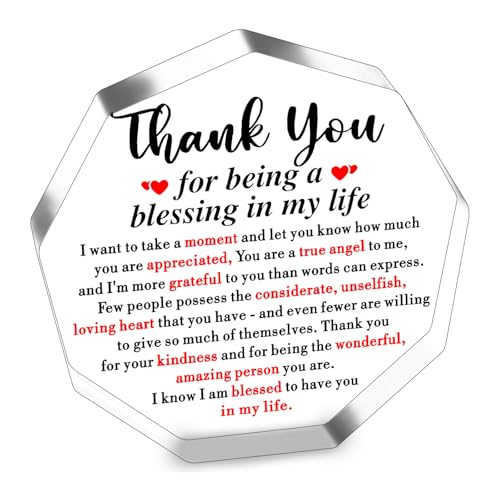 Thank You Gifts for Women Men Mentor Gifts Appreciation Gift for Friends Coworkers Thanksgiving Gift for Family Acrylic Plaque Home Office Decor Christmas Stocking Stuffers for Family Friends