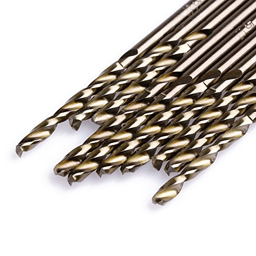 HELYZQ 10 brocas espirais de 3,5 mm M35 haste redonda HSS-Co cobalto