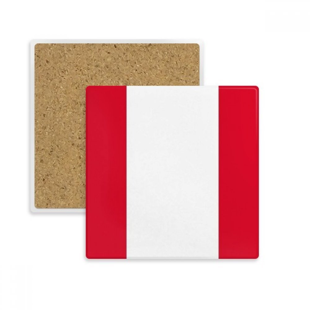 Cadeau Pérou dessous de verre absorbant en pierre motif drapeau sud-américain