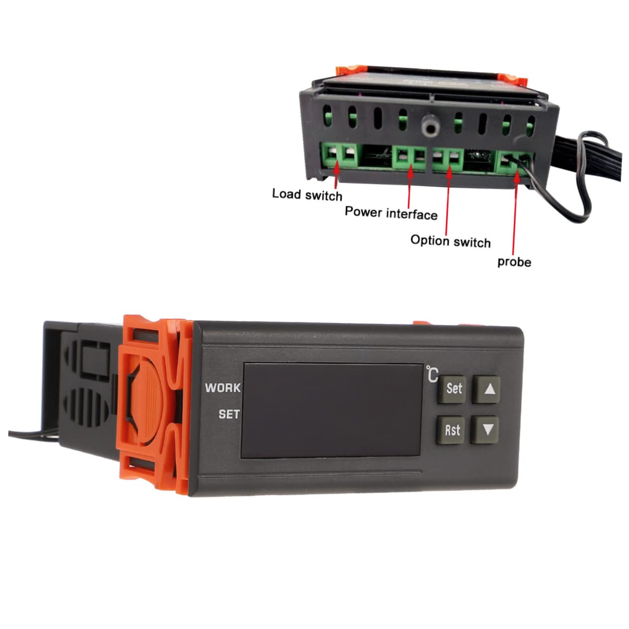 OUNONA 2pezzi Controllore Intelligente Per Incubatori e Frigoriferi Termostato Protezione Compressore Per Riscaldamento e Raffreddamento