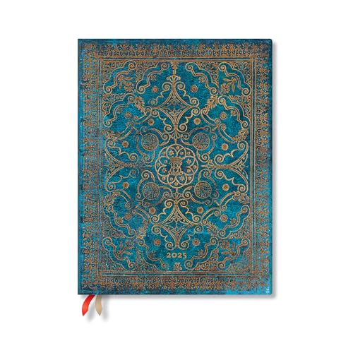 Paperblanks | 2025 Daily Planner | Azure | Equinoxe | 12-Month | Ultra | Elastic Band | 416 Pg | 80 GSM