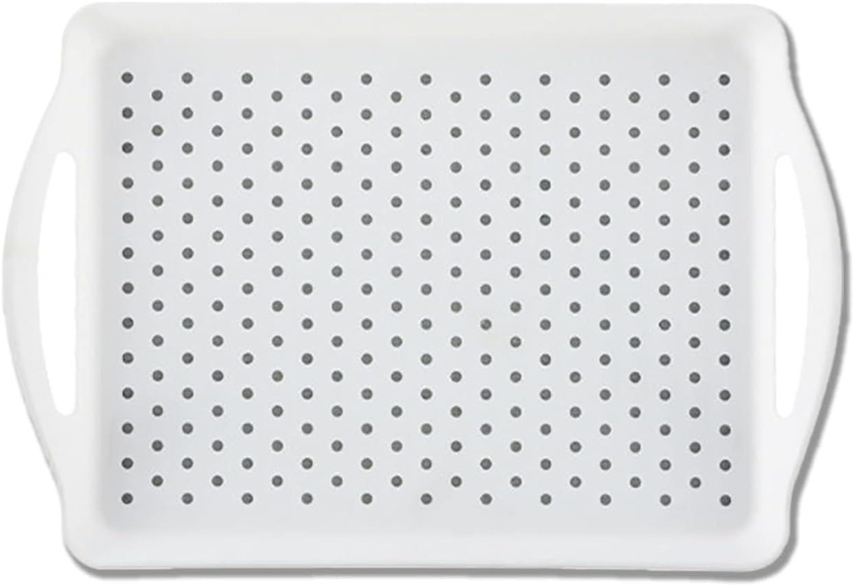 CHSG Bandejas Servir De Plástico Antideslizantes En La Parte Goma De Alta Adherencia, Asas De Fácil Agarre, Negro, Para Cocinas Domésticas, Restaurantes, Hoteles Y Otras Industrias De Catering