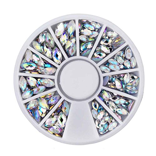 LUFA Crystal AB Nail Art Rhineston Decoración Rueda Mezclar Tallas Glitter Nail Beads 3D Diy Belleza accesorios de Uñas herramienta
