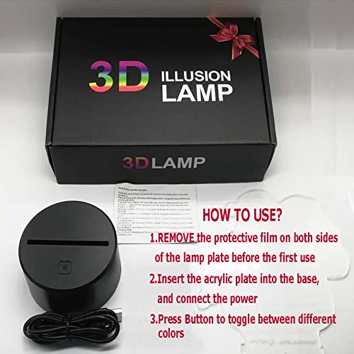 Image of 3D Fishing Lamp Illusion Night Light Touch Switch Desk Table Lamps 7 Color Change YKL World Bedroom Decor Lighting Birthday Gifts for Boys Fishing Lover