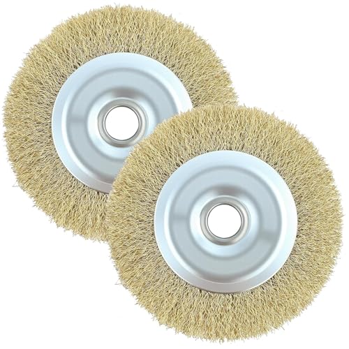 2Pcs Wire Brush Replacement for Ryobi Patio Cleaner RAC814 - Fits RY18PCA-0, OPC1800, OPC1815, EFB 400/401 - 115mm Steel Wheel Brush with 16mm Arbor Hole for Rust, Grout & Debris Cleaning