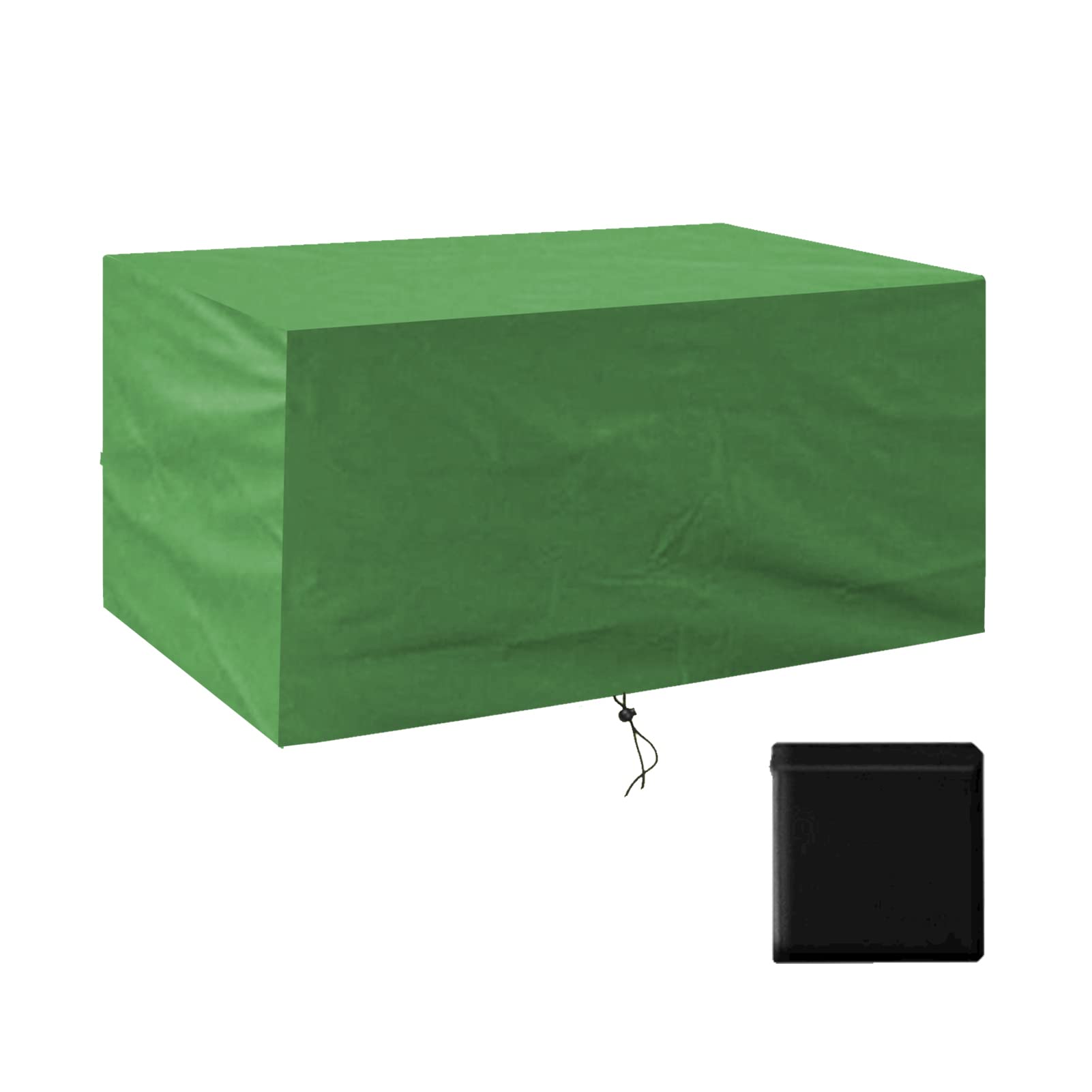 WLL Abdeckplane für Gartenmöbel, 130x80x75cm(Grün), Schutzhülle Abdeckhaube Rechteckig Oxford 420D Wasserdicht Winterfest Gartenmöbel Abdeckung für Balkonmöbel Sitzgruppe