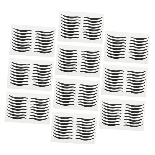 PAMINGONO 80pares Pegatinas De Delineador De Ojos y Sombra De Ojos Cinta Adhesiva Para Párpados Dobles Eyeliner Pegatinas Lápiz De Negro