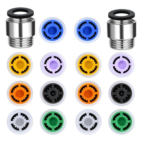 Bestgle 2 Set �V�����[�t���[���f���[�T�[���~�b�^�[�Z�b�g 7�� �����Z�[�o�[�A�_�v�^�[�Z�b�g 1/2�C���` ���ʐ��� �R���g���[���o���u �V�����[�w�b�h ���ʐ����� �莝���V�����[ �o�X���[���p (1.2/1.5/1.8/2.0/2.2/2.