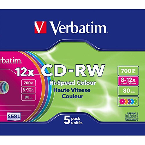 Verbatim 1182476 Płyta Cd-Rw, Srebrny, 5 szt.