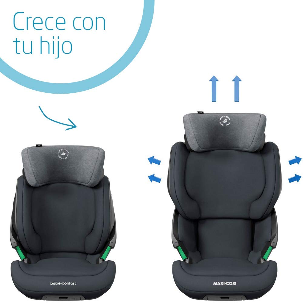 Maxi-Cosi Kore i-Size, Silla de Coche, 3,5 - 12 años, 100 - 150 cm, Silla Coche ISOFIX, Alto/Ancho Ajustable, Sistema de Protección Lateral Plus, Abrochado Rápido y Fácil, Authentic Graphite