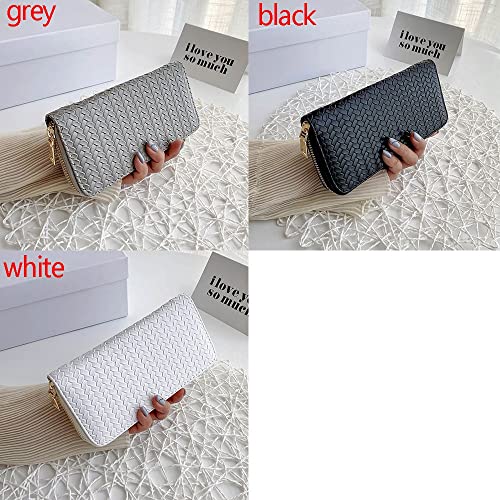 Zipper Wallet Coin Wallet PU Wallet Clutch Handbag Wallet bag Long Large Capacity Money Pocket WalletBlack3