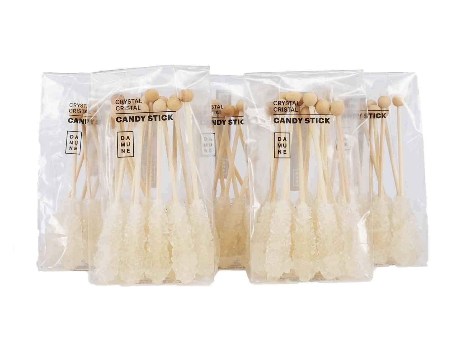 DAMUNE Bâtonnets de Sucre Candi Blanc – 60 Sticks