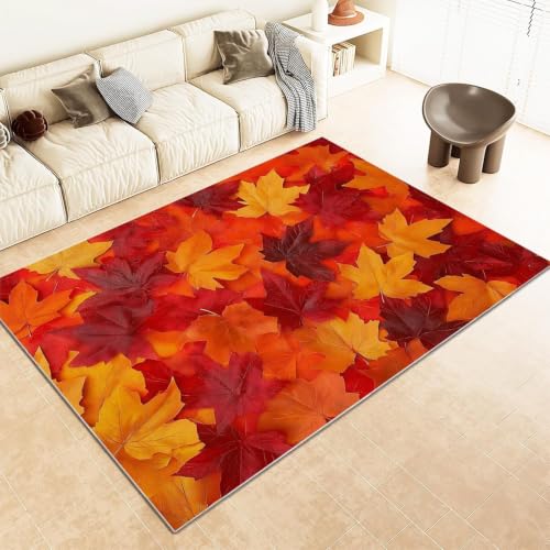 Moquette antidérapante lavable 60x90 cm avec impression feuilles d'érable - 5