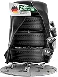 NEOPEAK&reg; Felgenbaum XL mit Schutzh&uuml;lle | Fahrbarer Reifenst&auml;nder f&uuml;r 4 Autoreifen bis 285 mm Breite und 24 Zoll | stabile & platzsparende Reifen Aufbewahrung