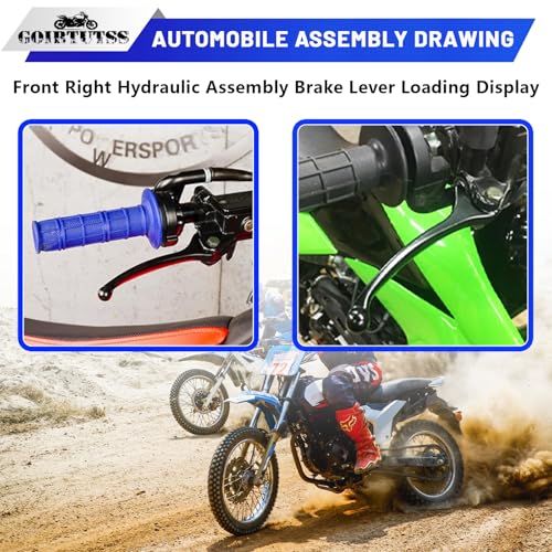 Image of Right Hydraulic Disc Brake Lever Replacement for Dirt Pit Bike 90cc-125cc Handle 8mm ID Bolt Hole 12mm Thick