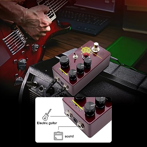 Jemora Overdrive Pédale d’effet Guitare 4 Commutateur de Mode et Commandes de Volume/Tone/Drive Processeur d’Effet Compact Portable Digital Overdrive Guitar Effect Processor pour Guitare - Les Beatles, Paul McCartney, John Lennon, RIngo Starr, George Harrison Jemora Overdrive Pédale d'effet Guitare 4 Commutateur de Mode et Commandes de Volume/Tone/Drive Processeur d'Effet Compact Portable Digital Overdrive Guitar Effect Processor pour Guitare – Image 7