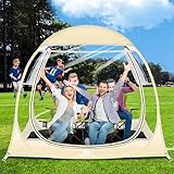 Sports Tent Clear Bubble Tent All Weather 1-4 Person Sport Shelter for Outdoor Sports Events Fishing, Quick Setup & Waterproof & Windproof, Detachable Top Cover for Rain