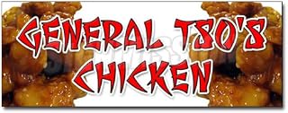 36" General TSO'S Chicken Decal Sticker Chinese Food take Carry Out Restaurant Asian