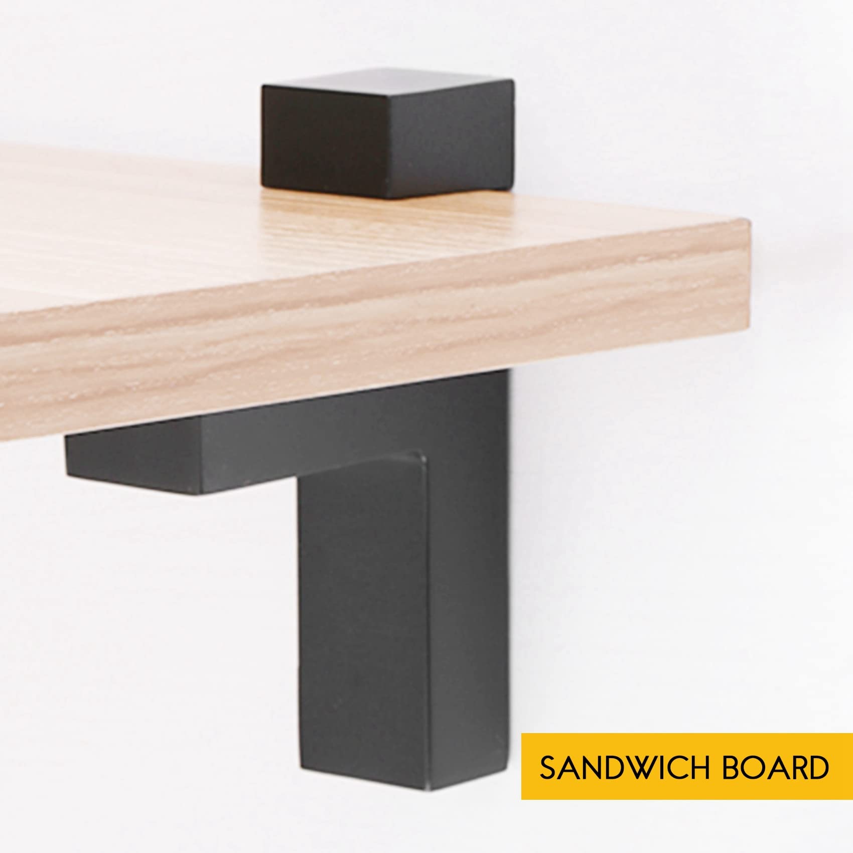 10 Piezas Soporte de Estante de Madera/Vidrio Ajustable Soporte de Pared de Montaje Pesado Soporte Flotante para Estantes Gruesos de 3-28 mm, Negro