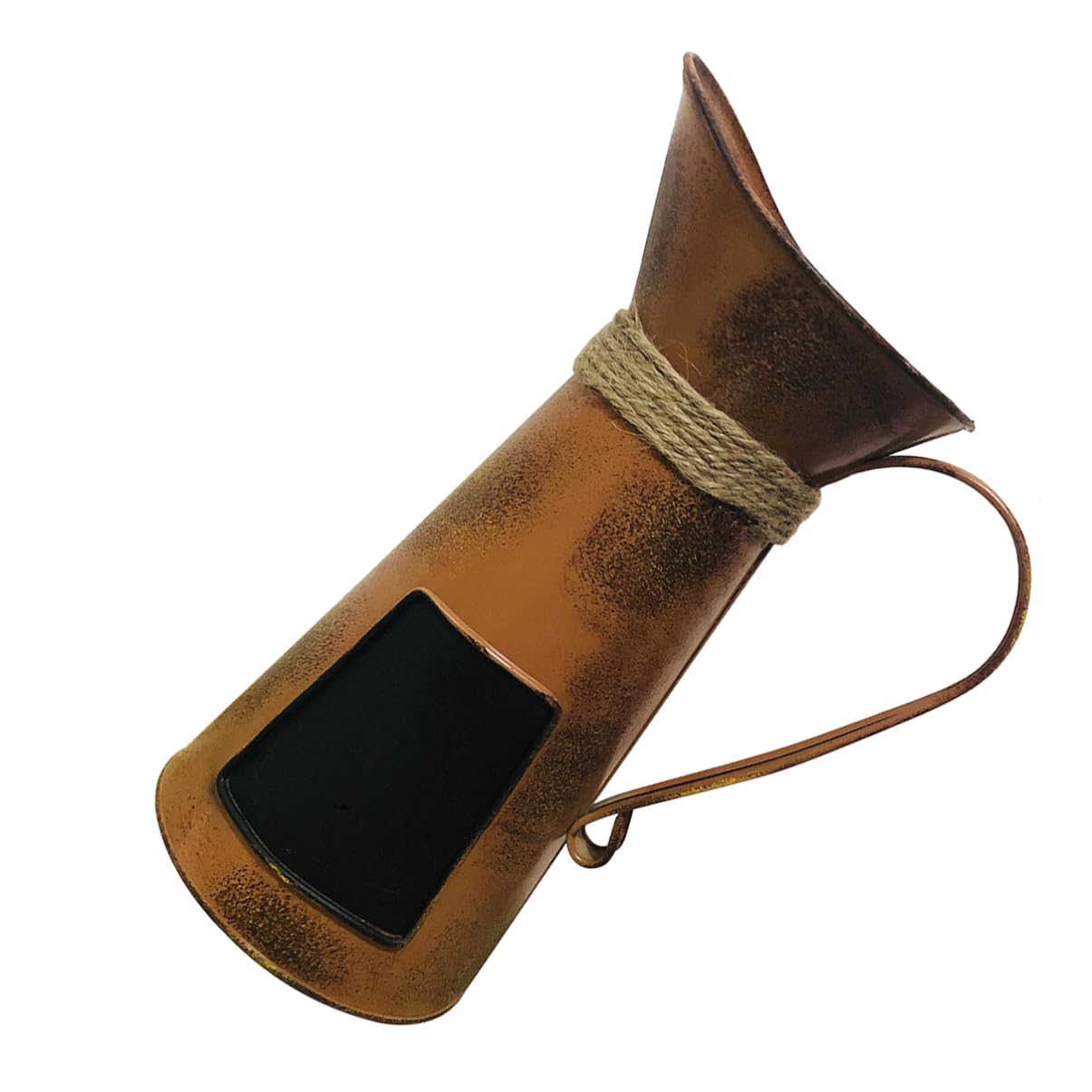 GOOHOCHY Small Blackboard Coffee Pot Rustic Pitcher Iron Ornament for Living Room Decor