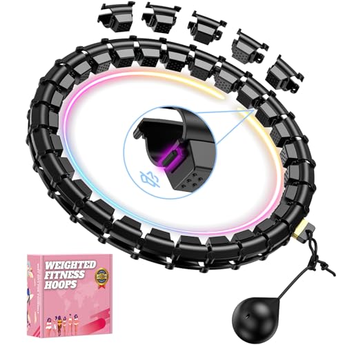 Fit Hoop Weighted Hula Pilates Circles, 32 Detachable Parts,Weight Loss Fitness Gear, Quiet Home Workout Tool for Waist Training & Gifts for Adult Women by XVCAS - Used condition - US$14.62