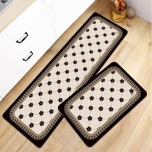 Image of Kitchen Anti Slip Mat for Floor, Waterproof Washable Kitchen Mats, Non Slip Kitchen Floor Mats for Home, Soft Mats for Kitchen, Kitchen Mats for Floor Anti Slip (Lattice Style)