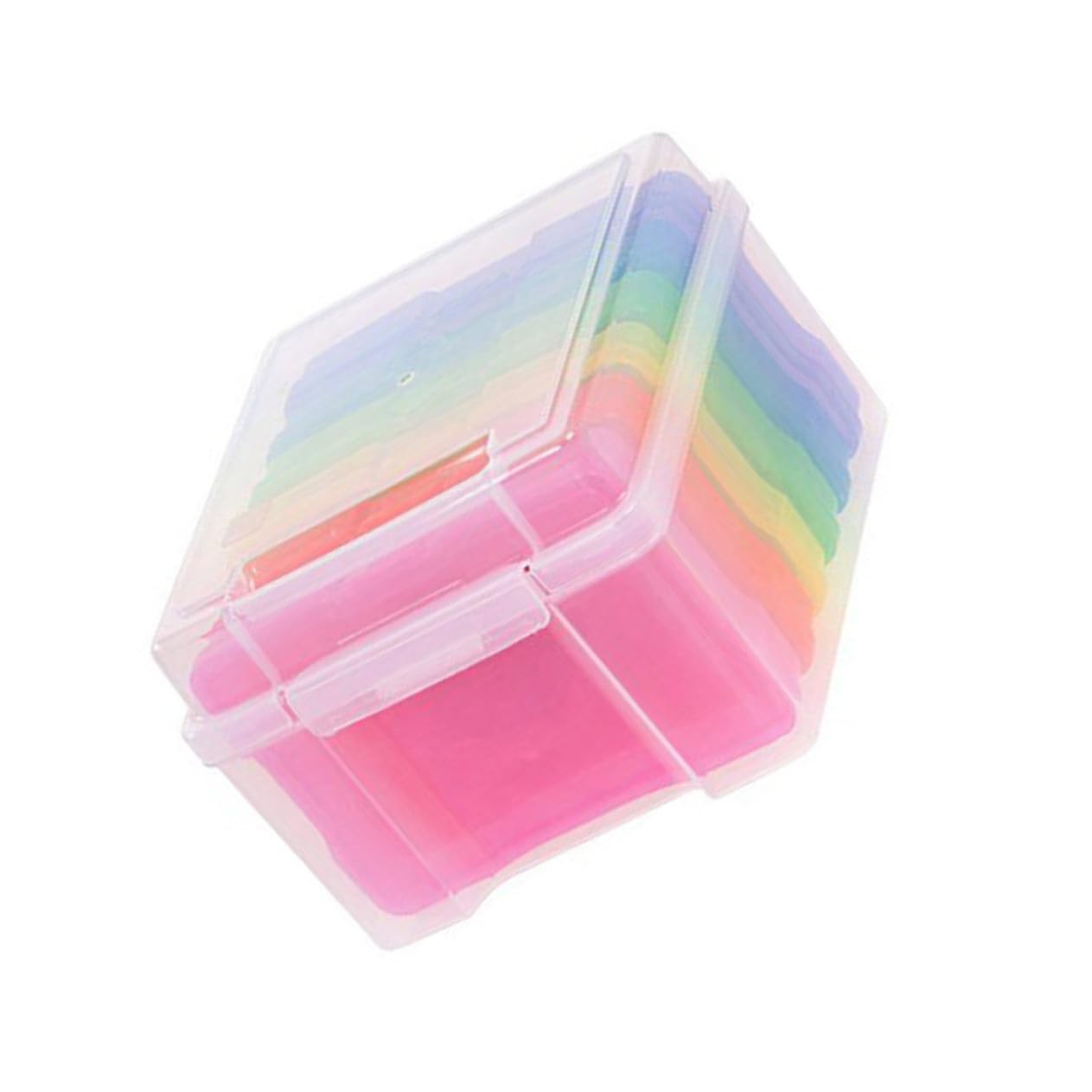 Boîte de rangement photo transparente avec séparateurs amovibles pour cartes Zerodeko