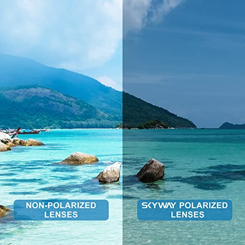 Skyway Polarized Sports Sunglasses For Men Women Uv400 Wrap Around Sports Glasses For Running Cycling Baseball #TOP6