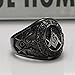 MOWEN Jewelry Men's Black Plated Stainless Steel Masonic Vintage Ring 3D Large G Mason Master Freemason /Master Mason Vintage Signet Ring (10)